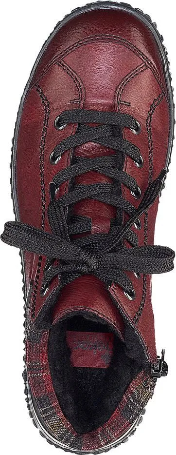 Rieker Wine Lace Up Boot