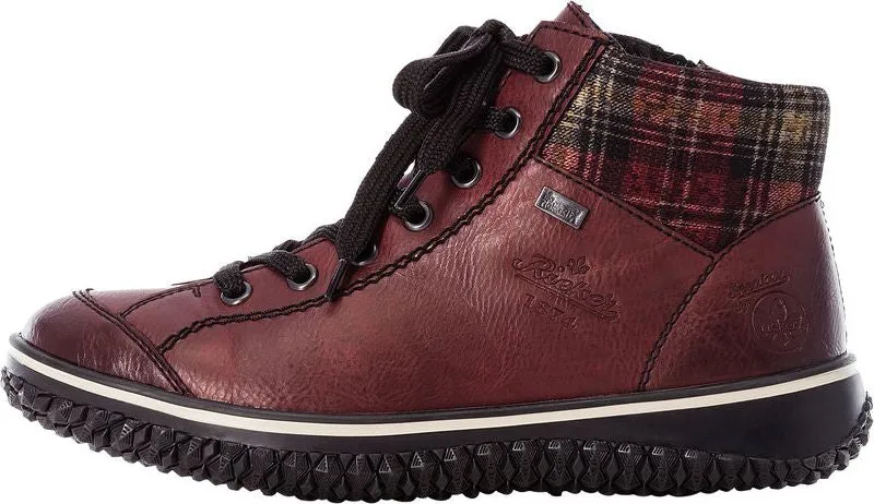 Rieker Wine Lace Up Boot