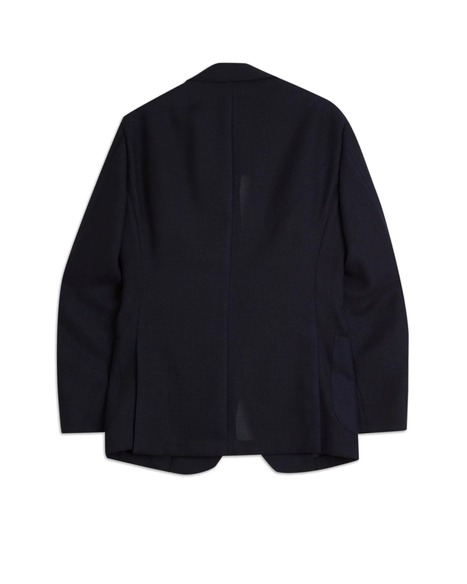 Ring Jacket Wool Mesh Balloon Jacket: Navy