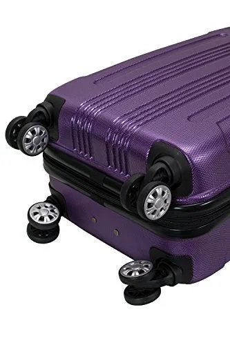 Rockland London Hardside Spinner Wheel Luggage, Purple, Carry-On 20-Inch