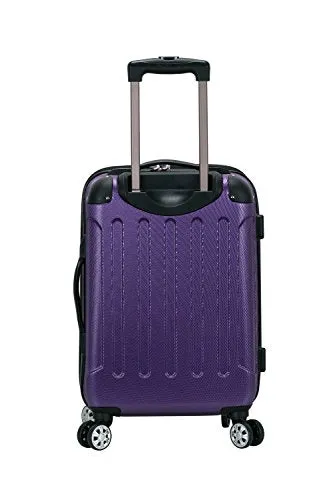 Rockland London Hardside Spinner Wheel Luggage, Purple, Carry-On 20-Inch