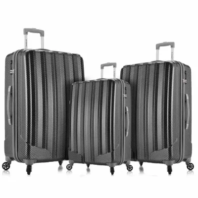 Rockland Metallic 3-pc. Hardside Luggage Set