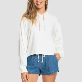 Roxy Surfin By Starlight Pullover Hoodie Snow White - Womens