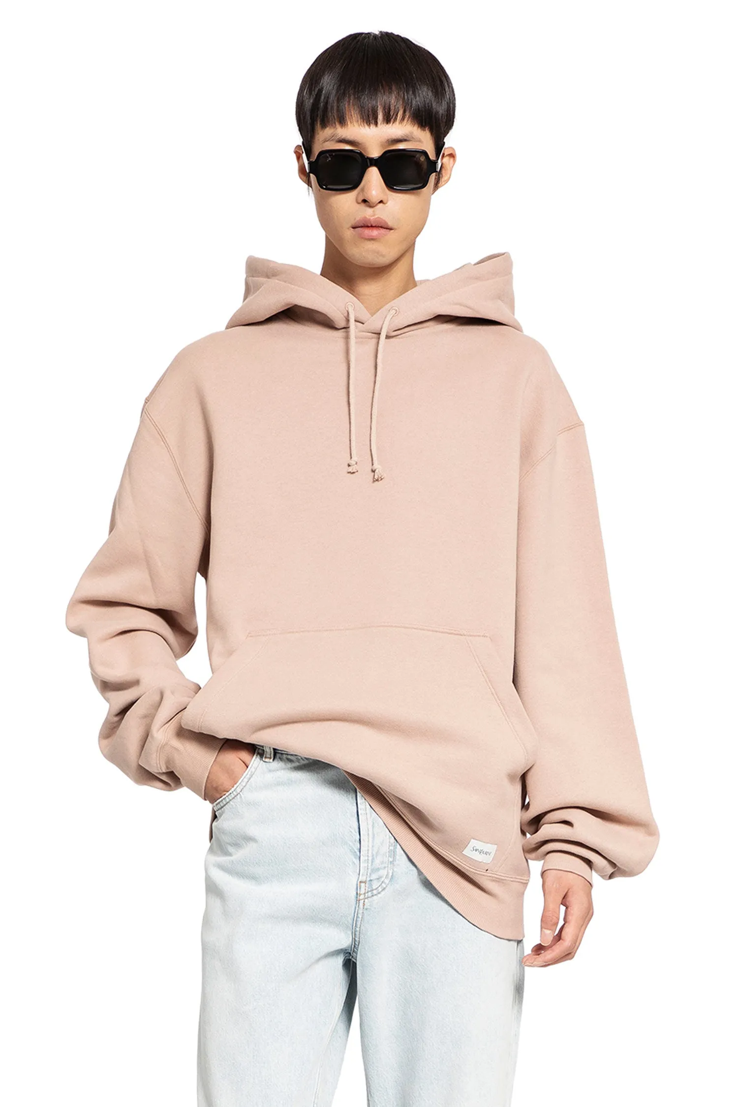 saint laurent cotton jersey oversize hoodie