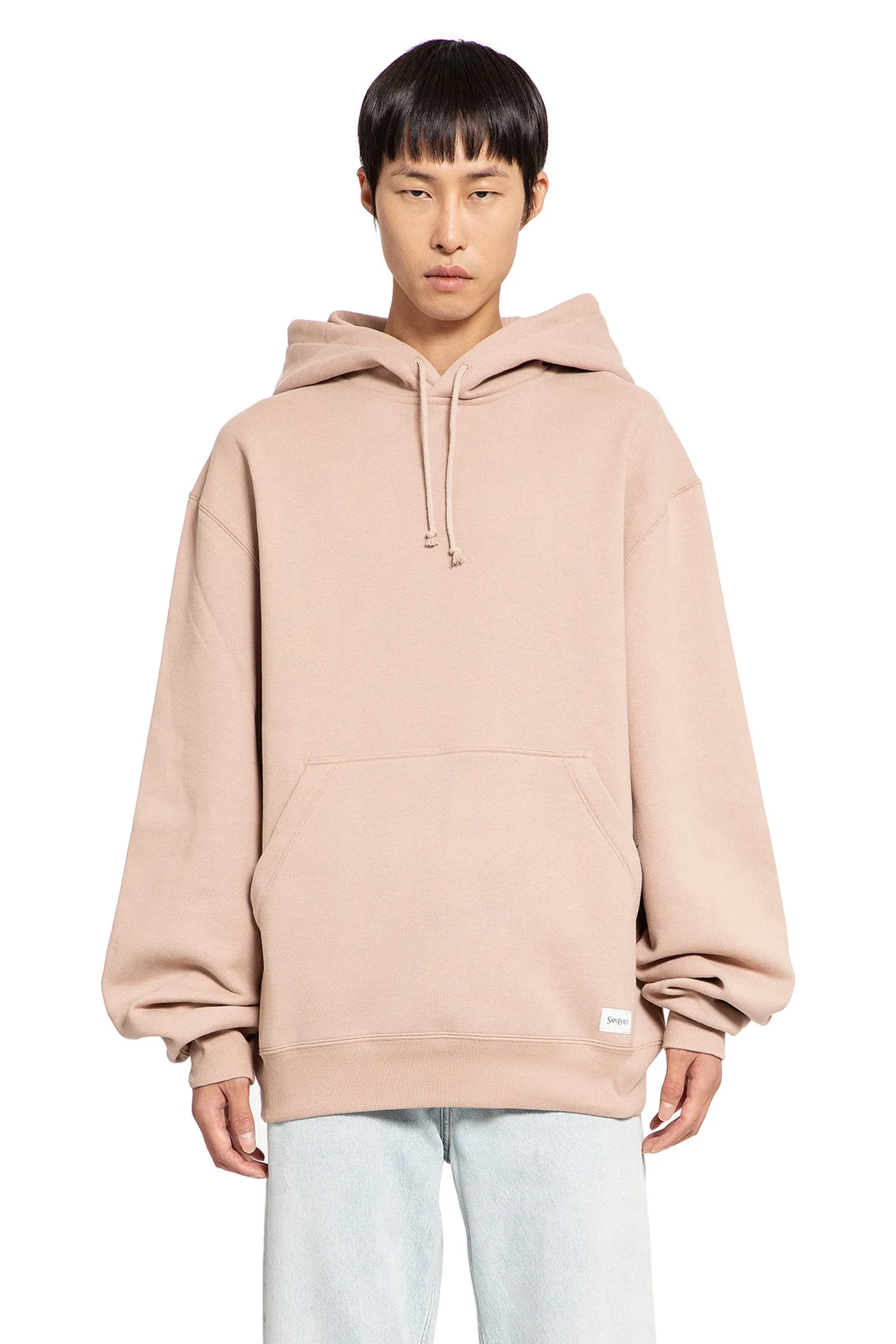 saint laurent cotton jersey oversize hoodie