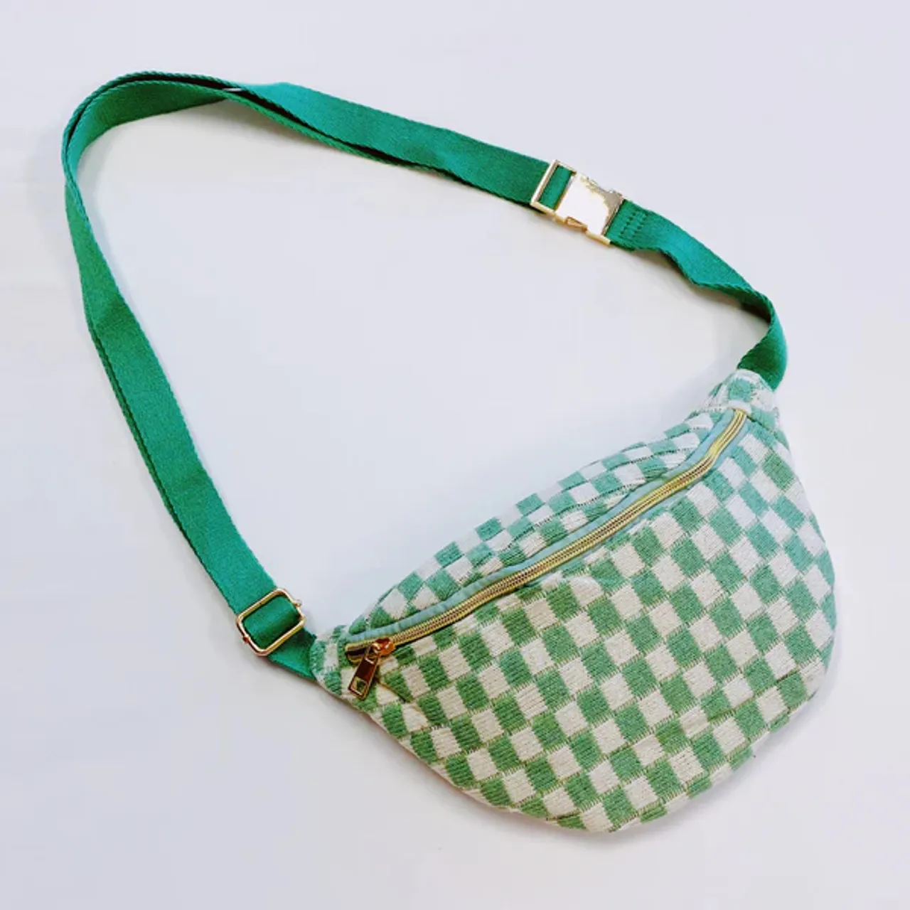 (SALE!!!) Ellison + Young Check Yourself Belt Sling Bag - Pistachio