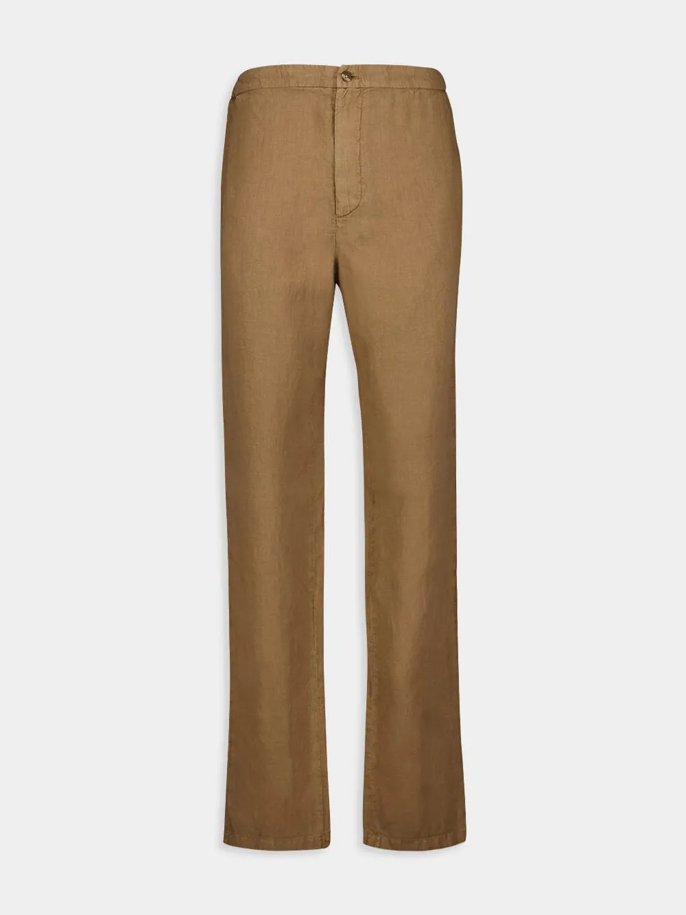 Sand Tailored Linen Trousers