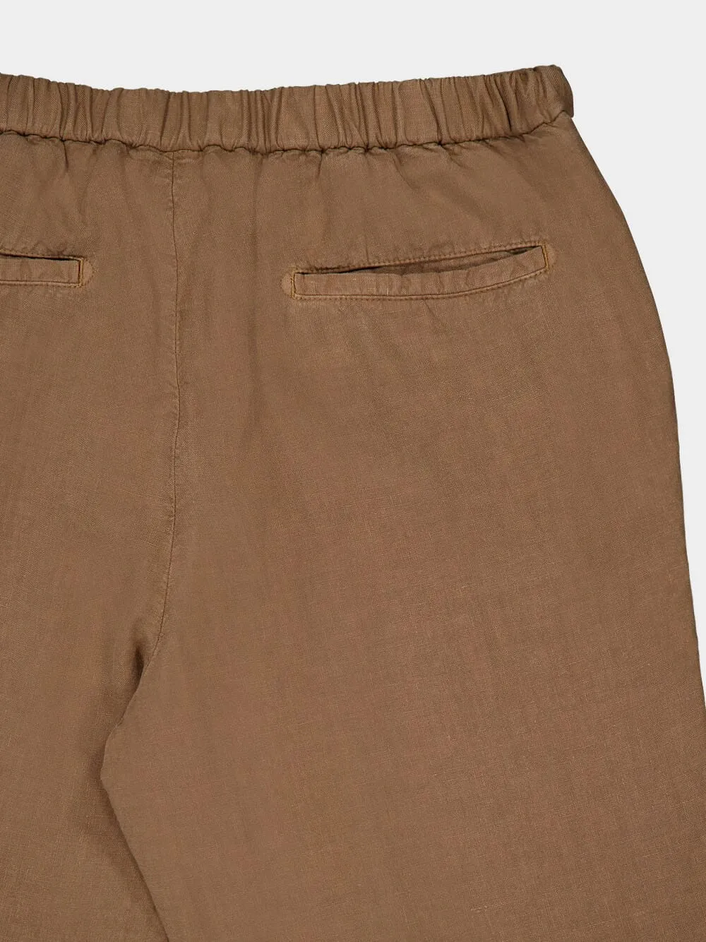 Sand Tailored Linen Trousers