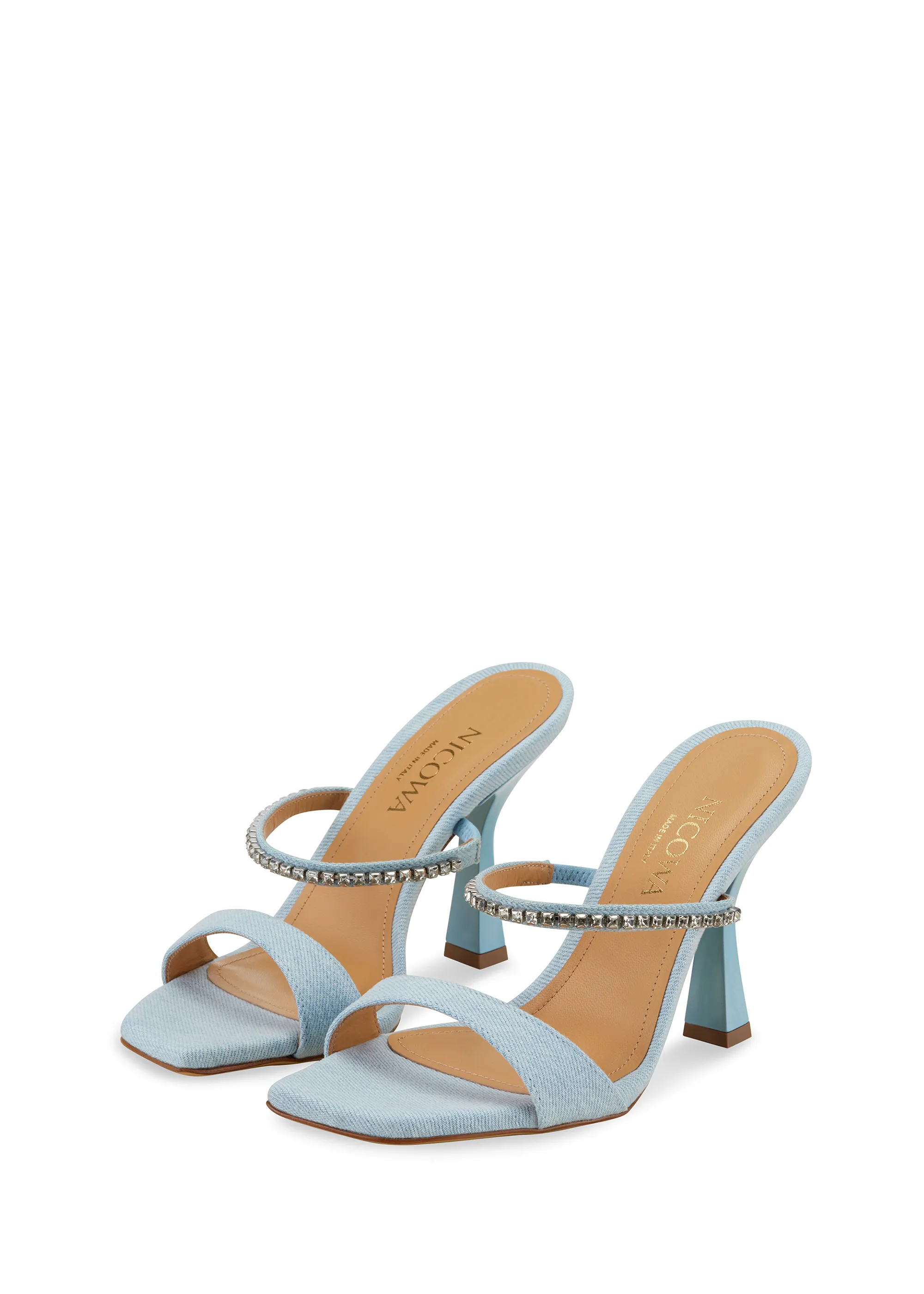 Sandals with gemstones - VEROSIO 95 in Denim