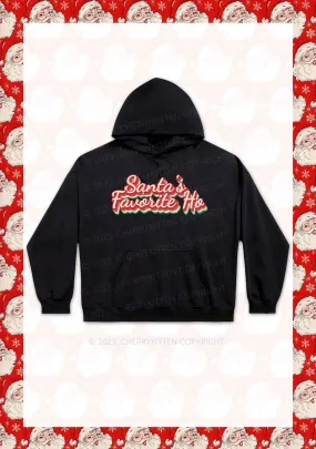 Santa's Favorite Ho Christmas Y2K Hoodie Cherrykitten