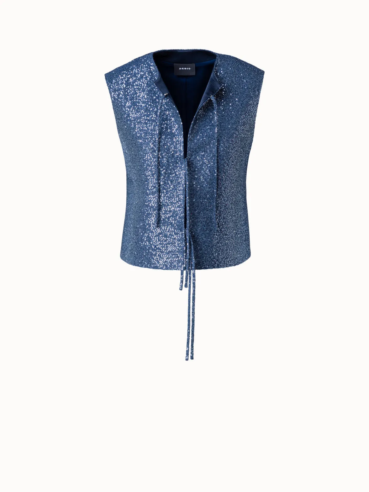 Sequins Vest in Wool Blend