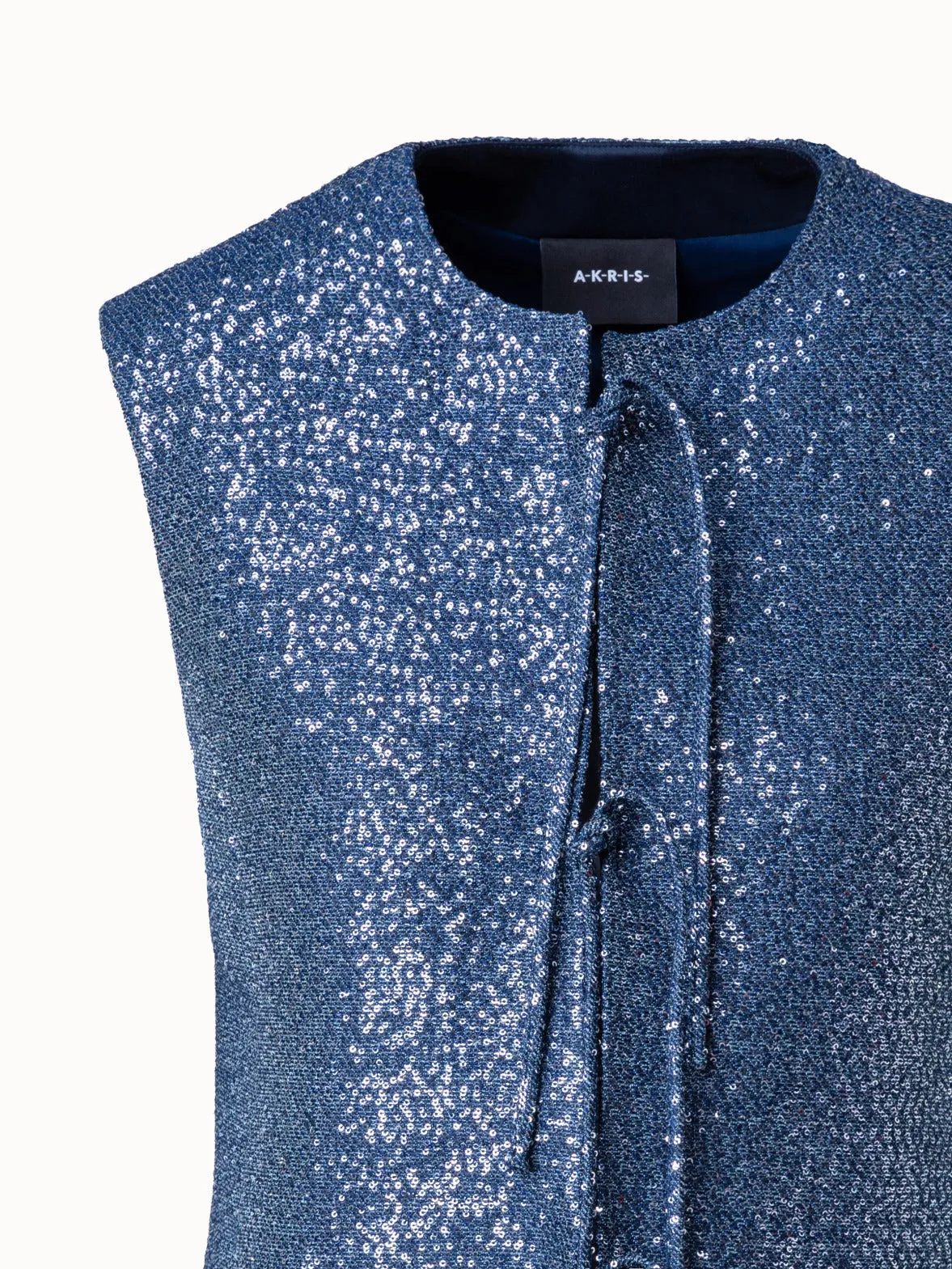 Sequins Vest in Wool Blend