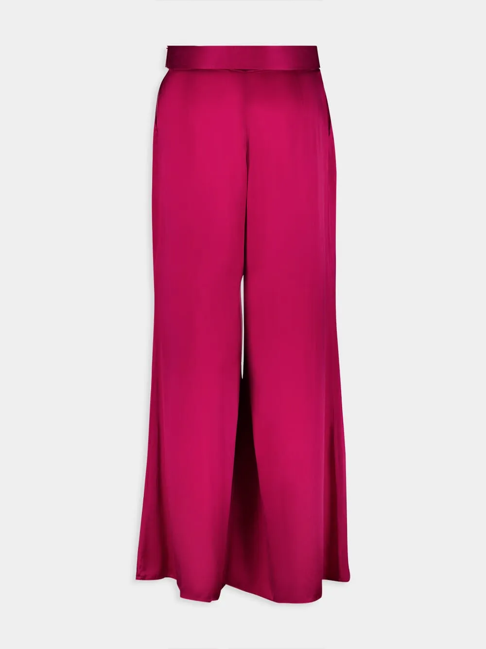 Silk Wide-Leg Trousers