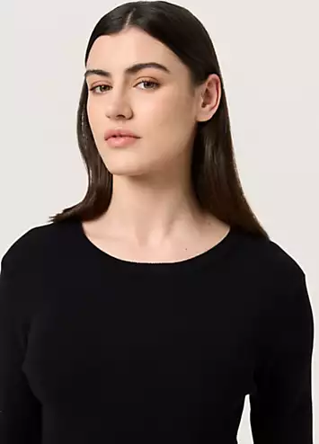 SLSina Round Neck Slim Fit Pullover by Soaked in Luxury | Look Again