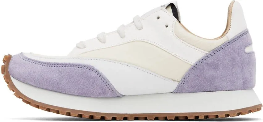 Spalwart White & Purple Tempo Sneakers