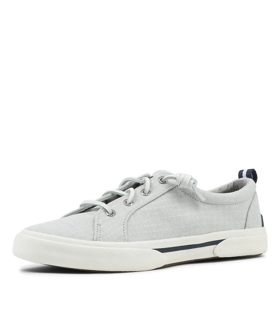 SPERRY Pier Wave Ltt Striped Grey Canvas Sneakers