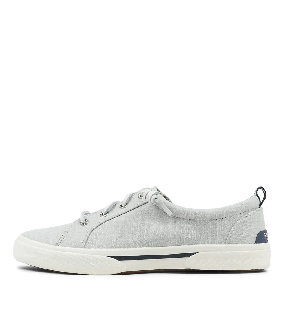 SPERRY Pier Wave Ltt Striped Grey Canvas Sneakers