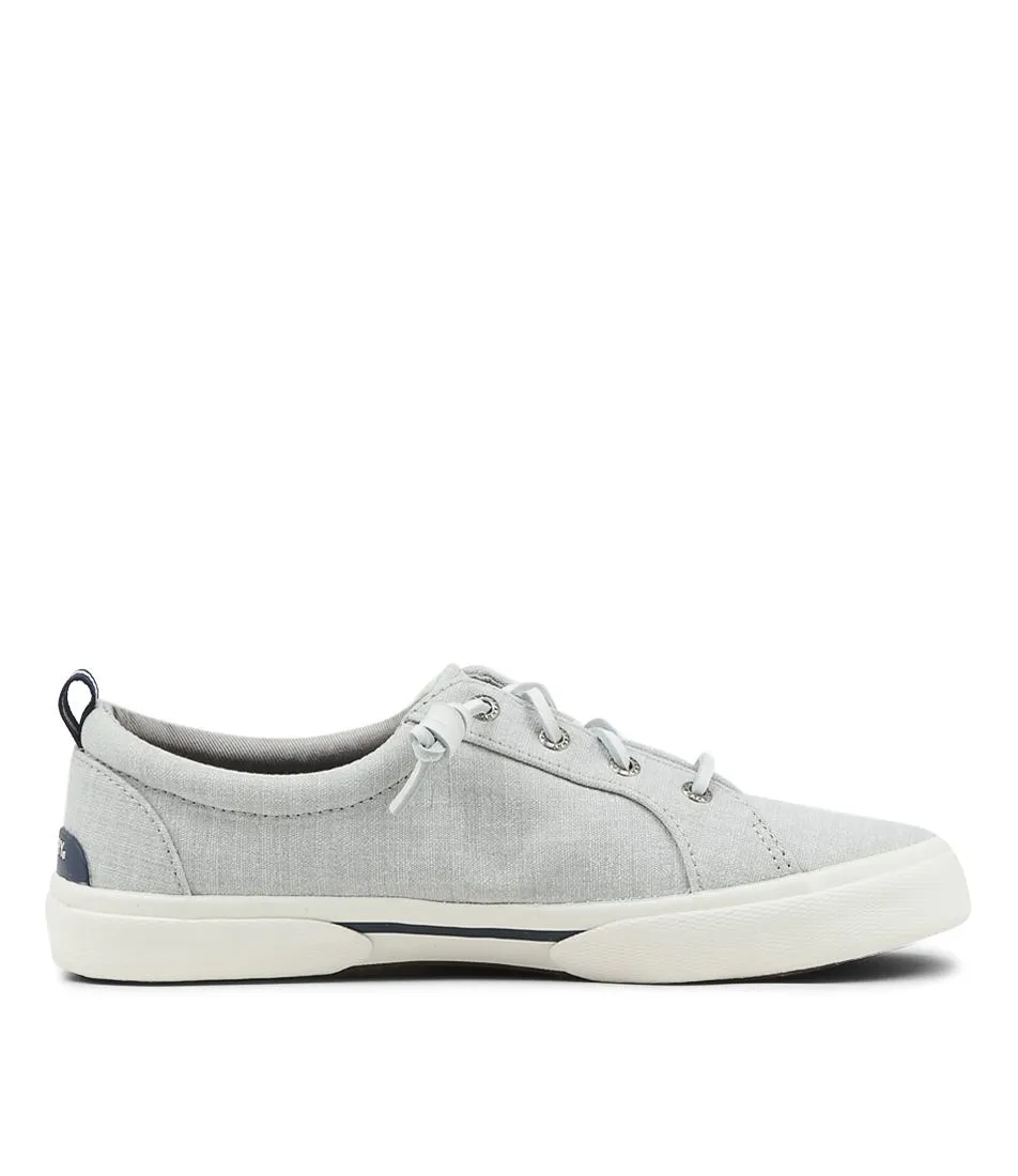 SPERRY Pier Wave Ltt Striped Grey Canvas Sneakers