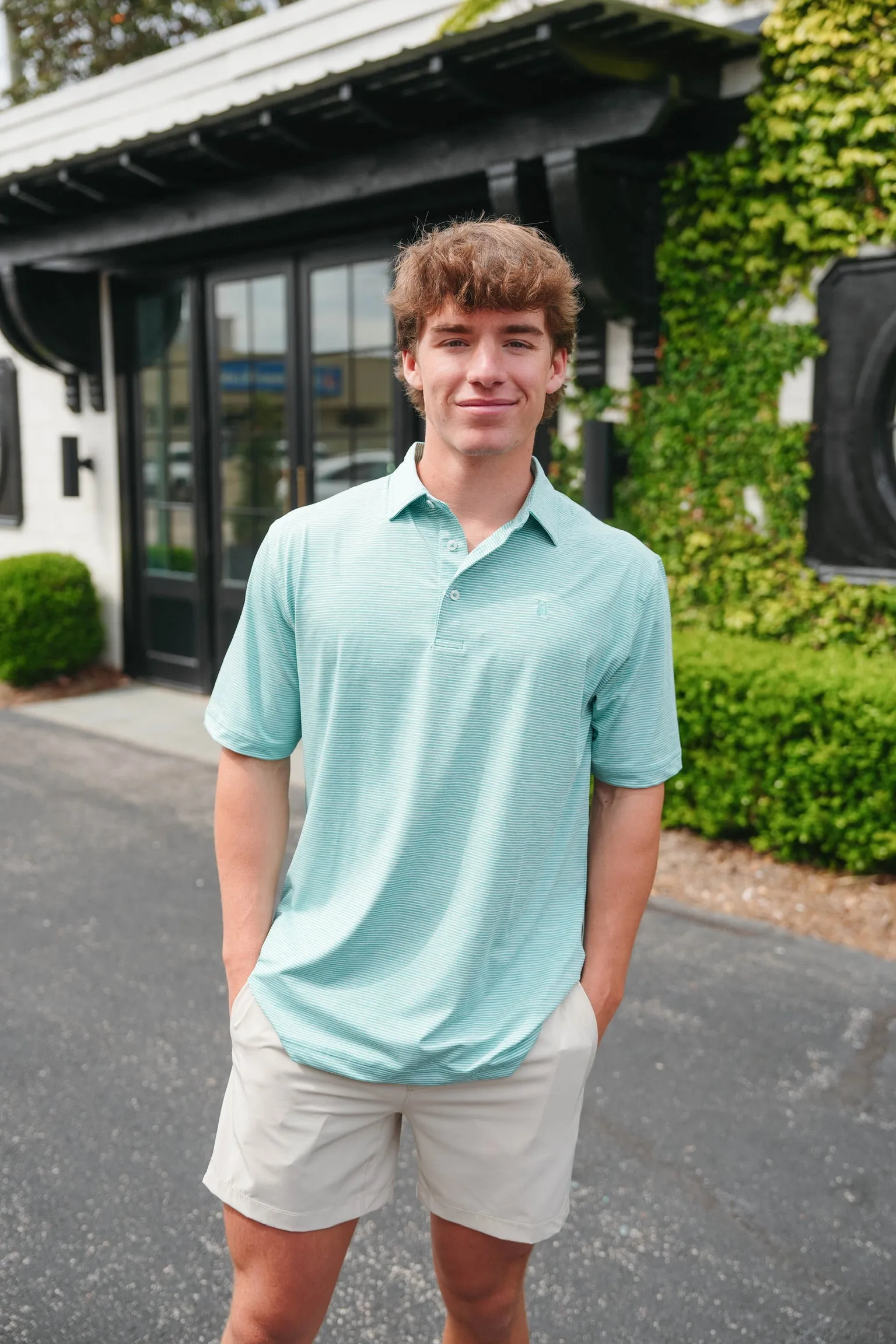 State Co Azalea Stripe Polo