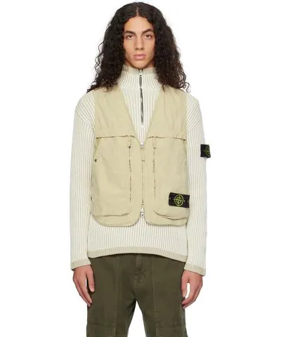 Stone Island Beige G03M3 David Light-TC Vest