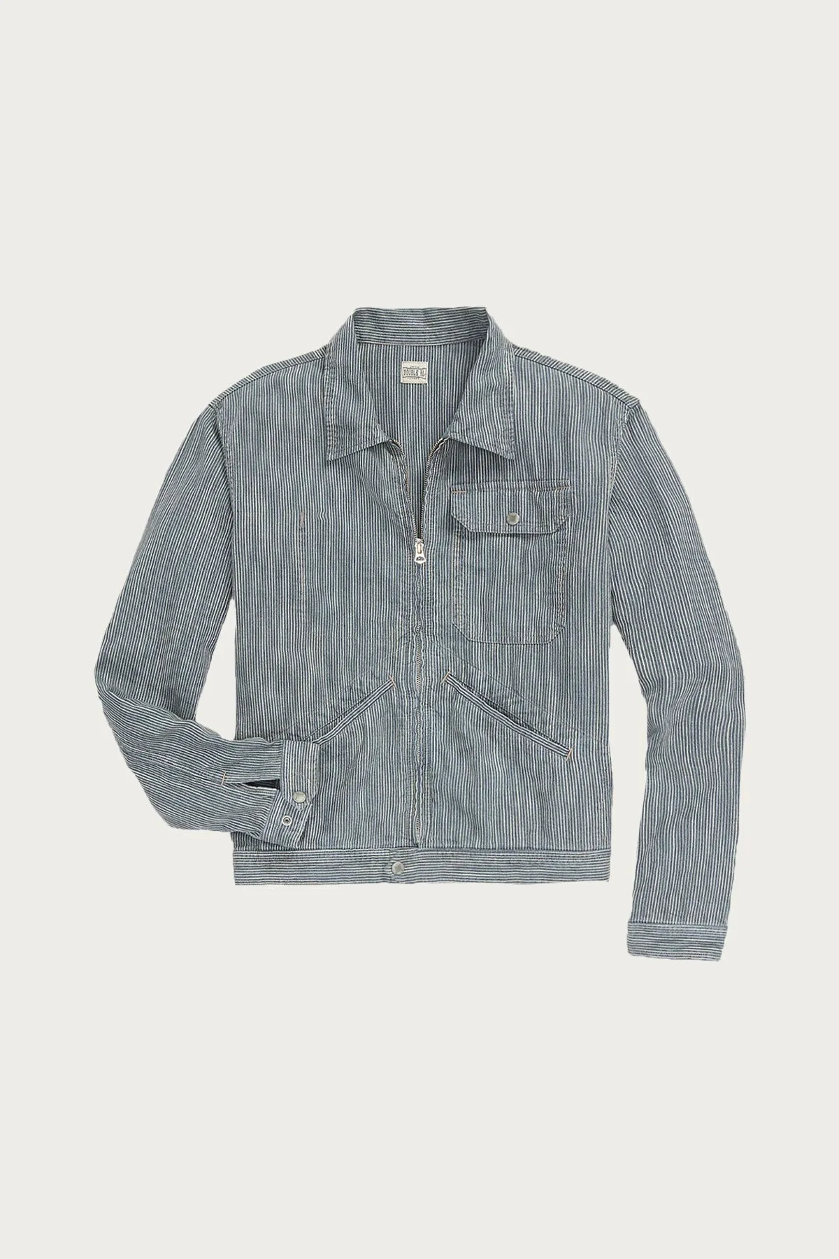 Striped Cotton Linen Jacket - Indigo