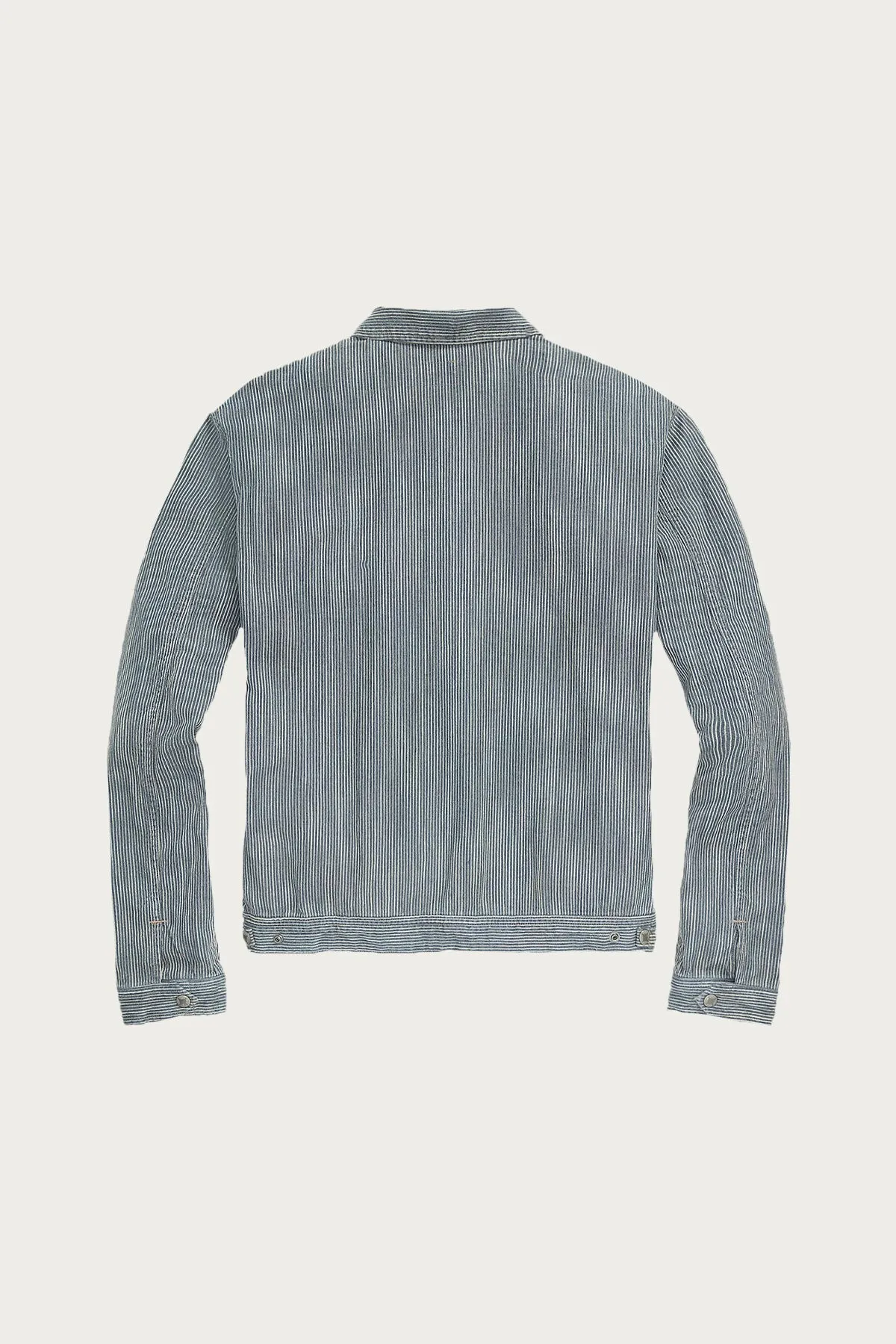 Striped Cotton Linen Jacket - Indigo