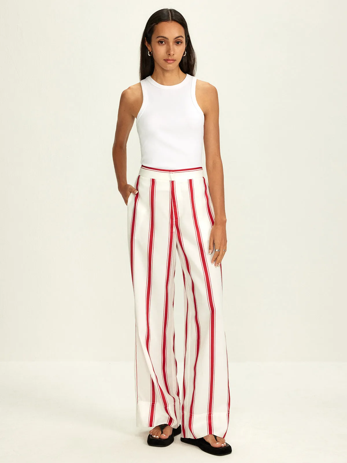 Striped Wide Leg Pants