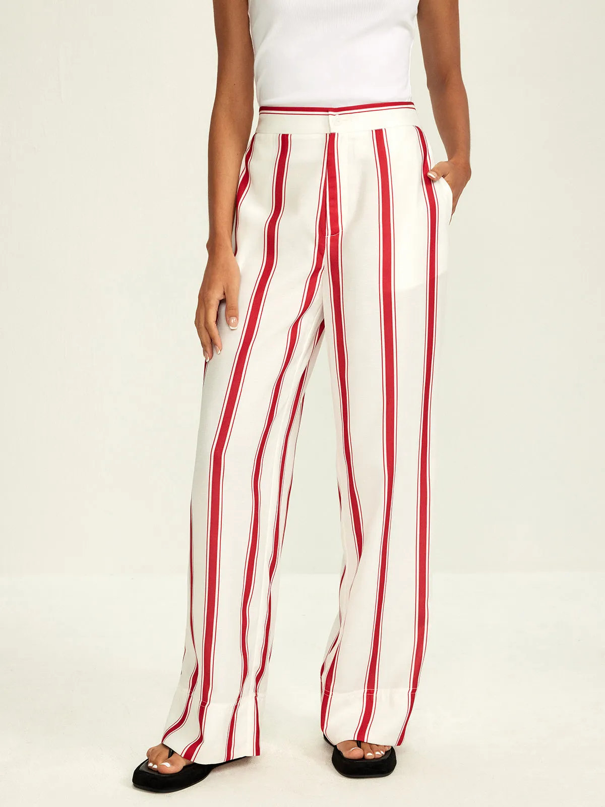 Striped Wide Leg Pants