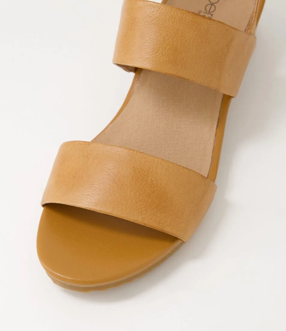 SUPERSOFT Hassels Dark Tan Leather Sandals