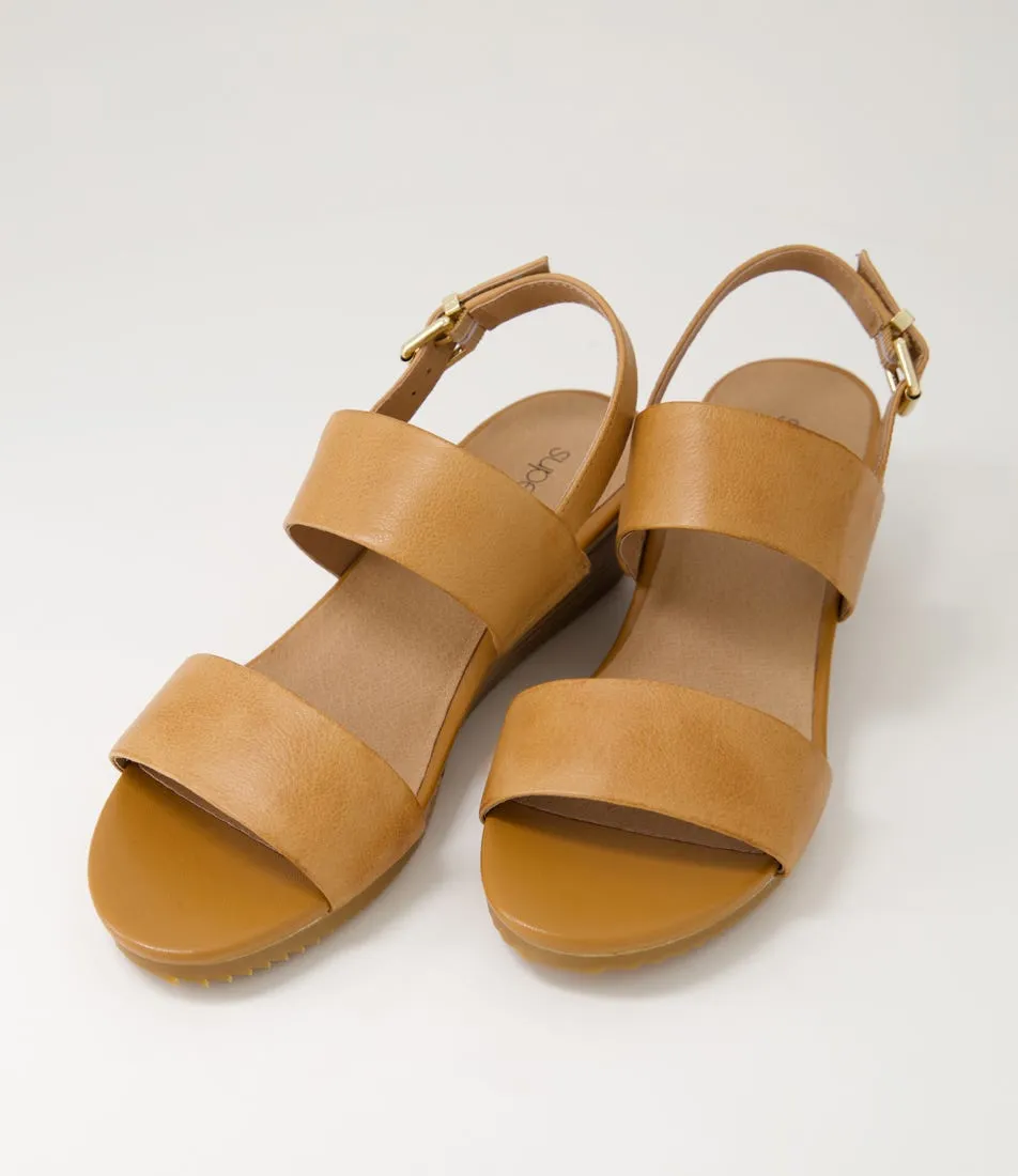 SUPERSOFT Hassels Dark Tan Leather Sandals