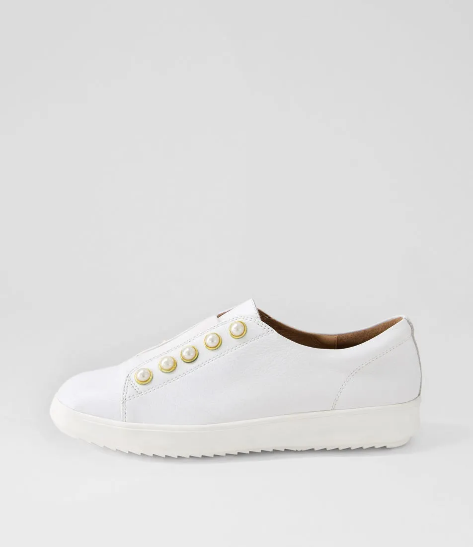 SUPERSOFT Zooly White Leather Sneakers