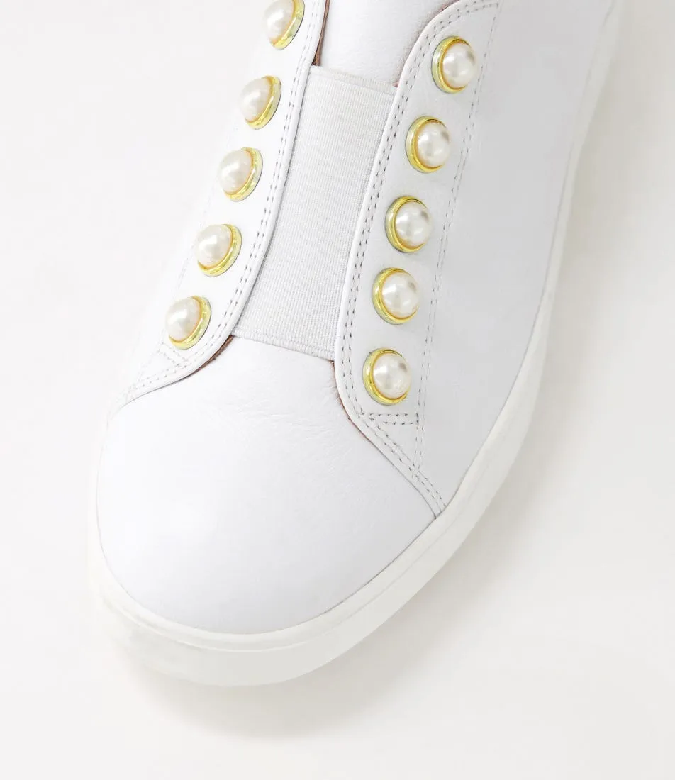 SUPERSOFT Zooly White Leather Sneakers