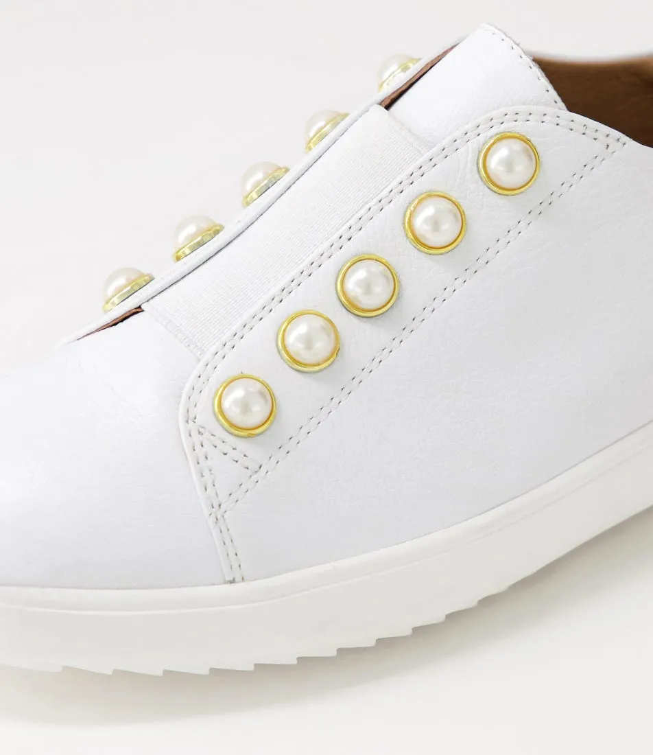 SUPERSOFT Zooly White Leather Sneakers