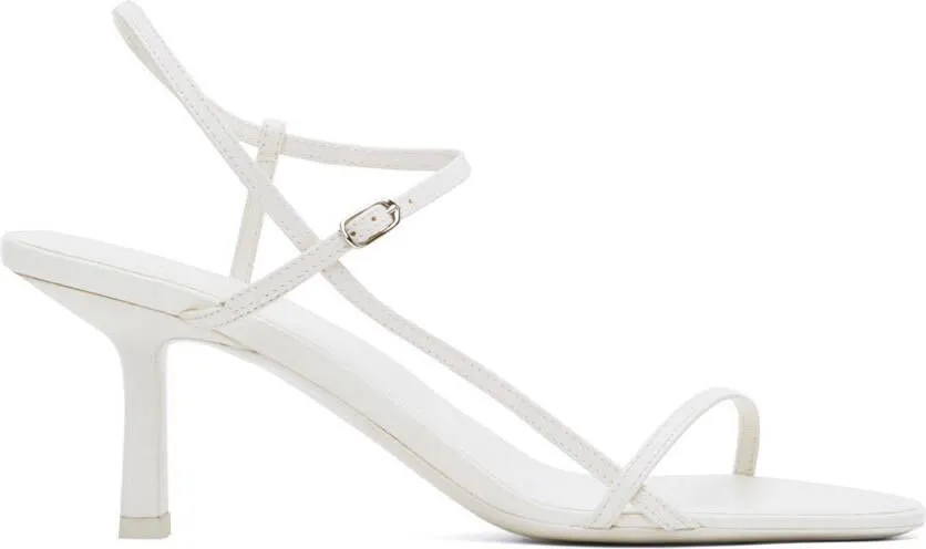 The Row Off-White Bare Heeled Sandals