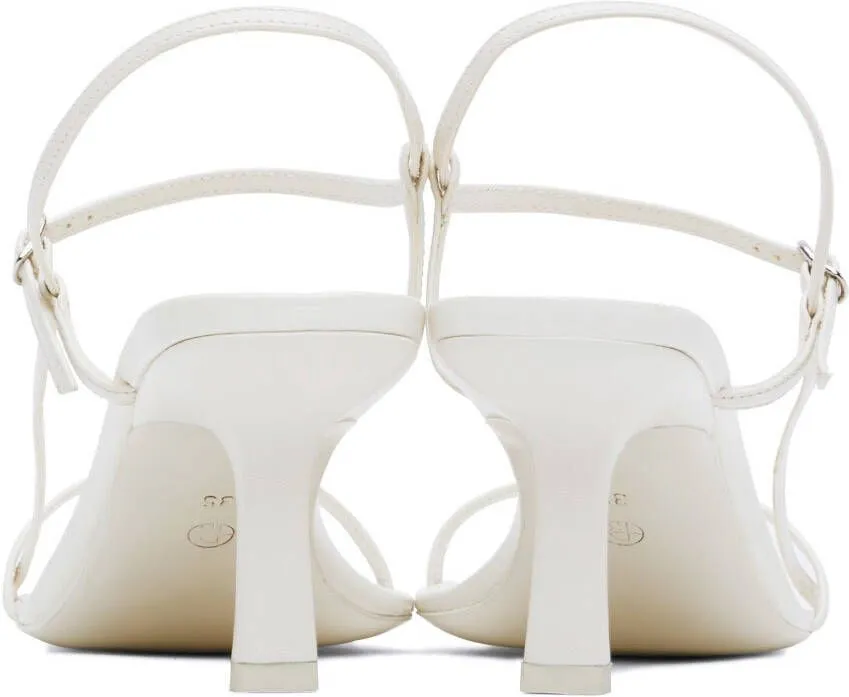 The Row Off-White Bare Heeled Sandals