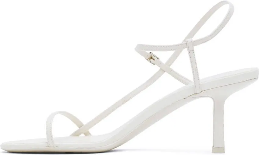 The Row Off-White Bare Heeled Sandals