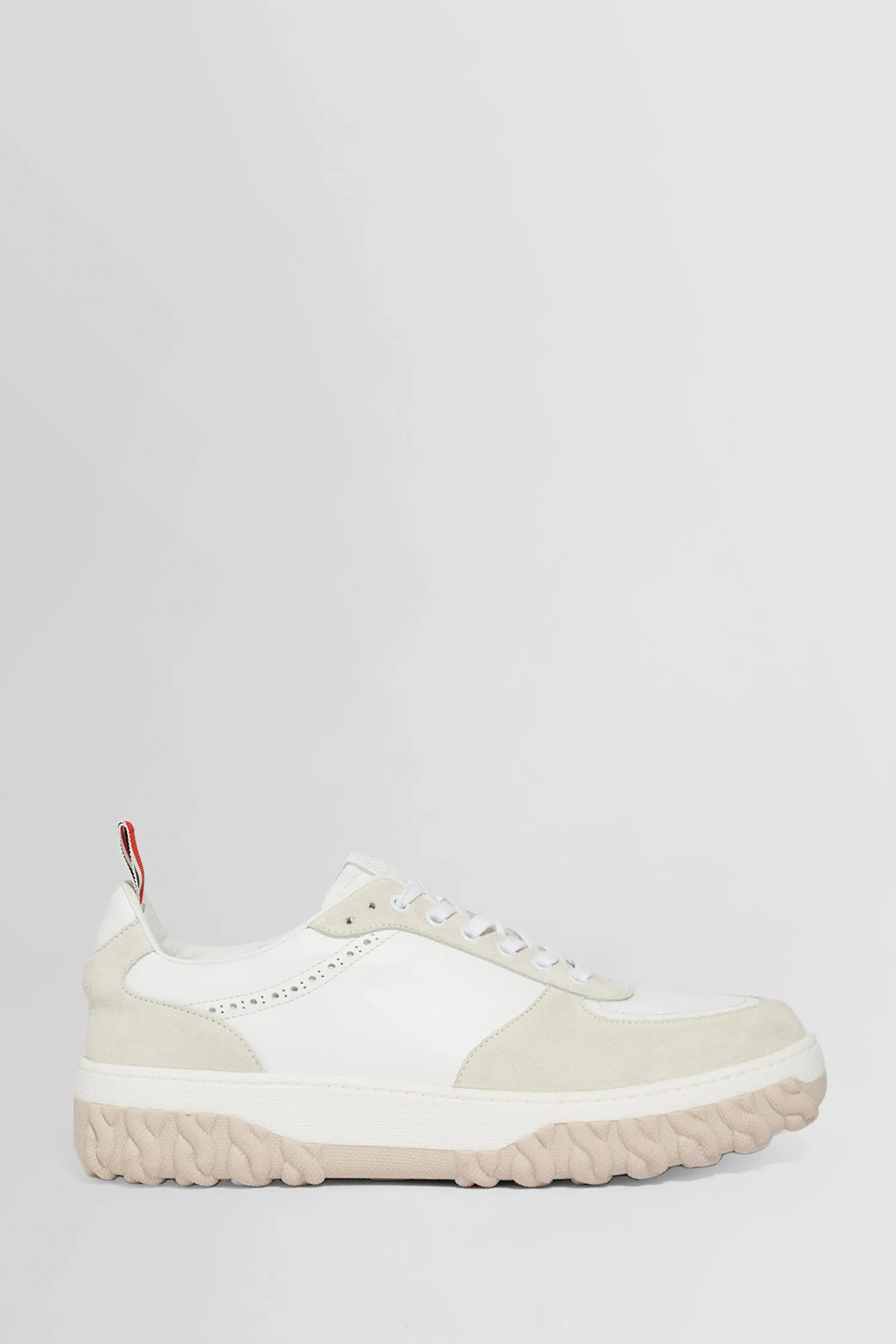 thom browne letterman sneakers in vitello calf