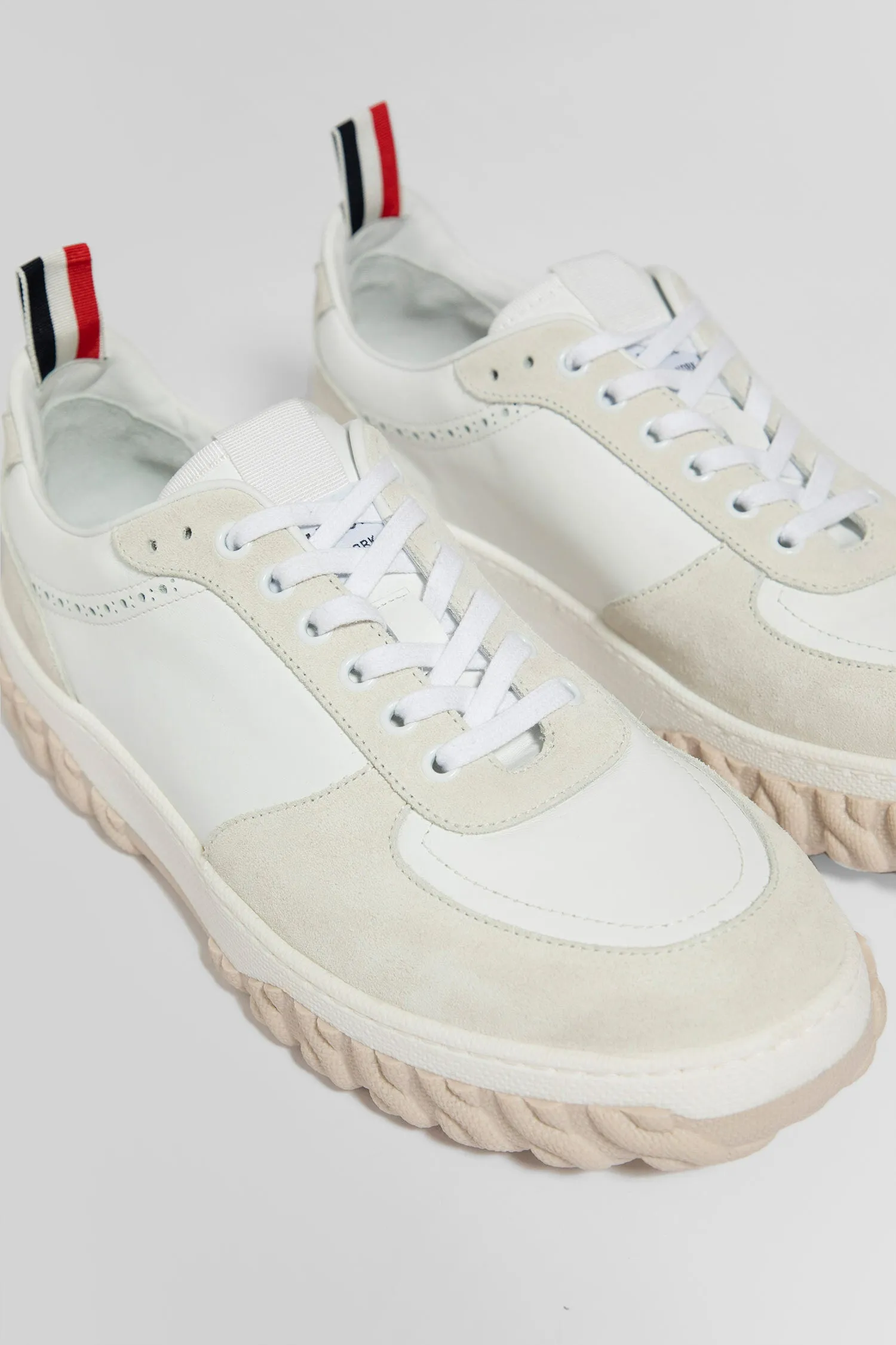 thom browne letterman sneakers in vitello calf