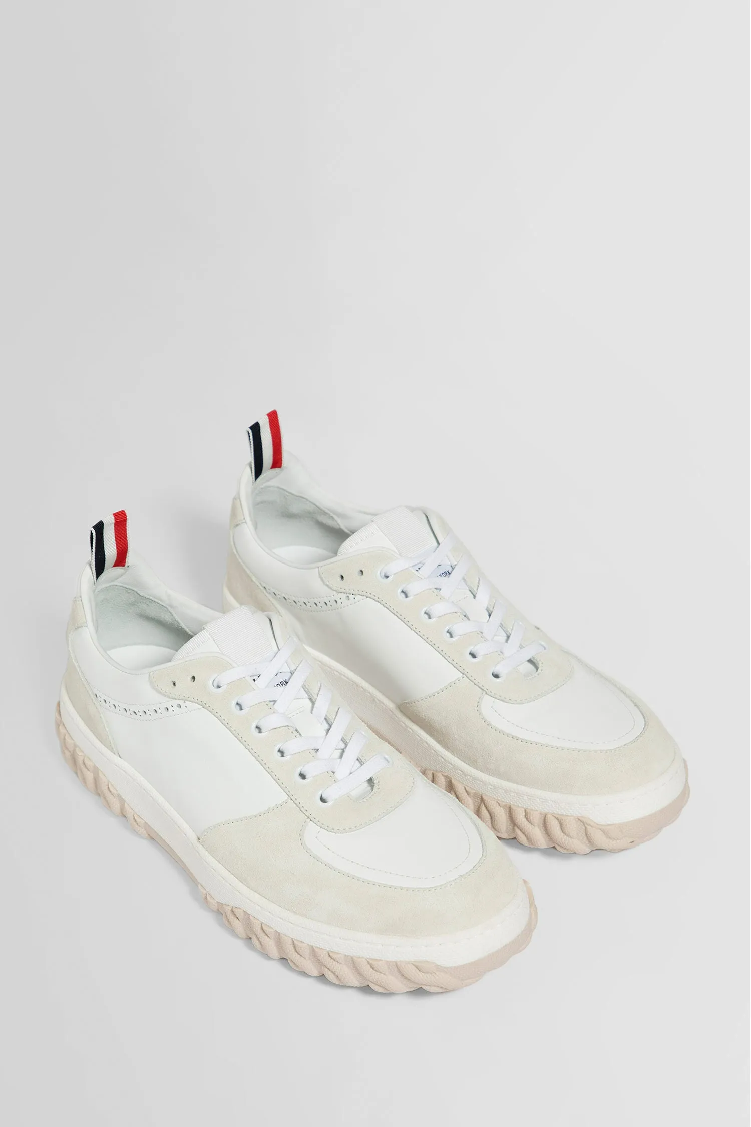 thom browne letterman sneakers in vitello calf