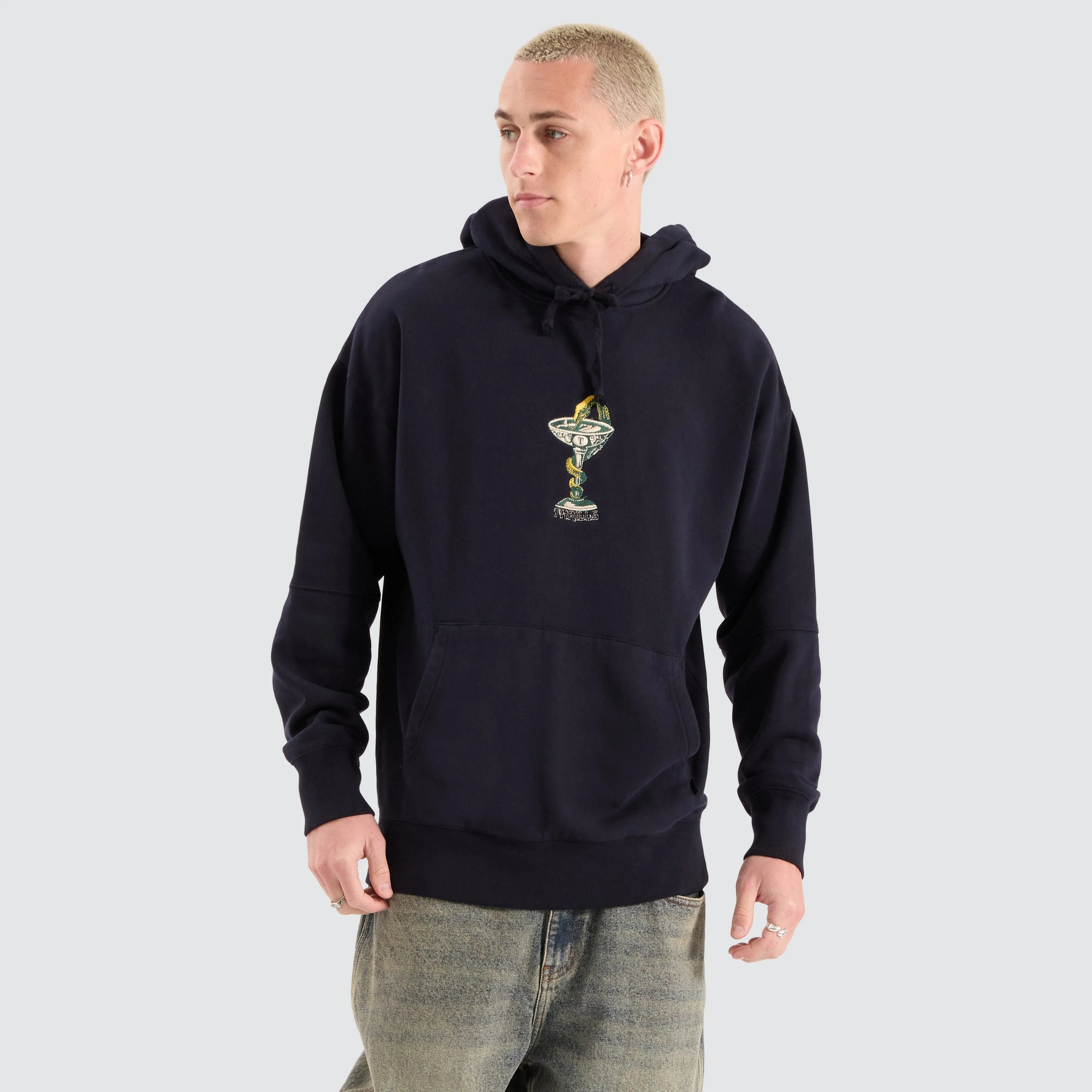 Thou Shall Not Slouch Midnight Blue Hoodie