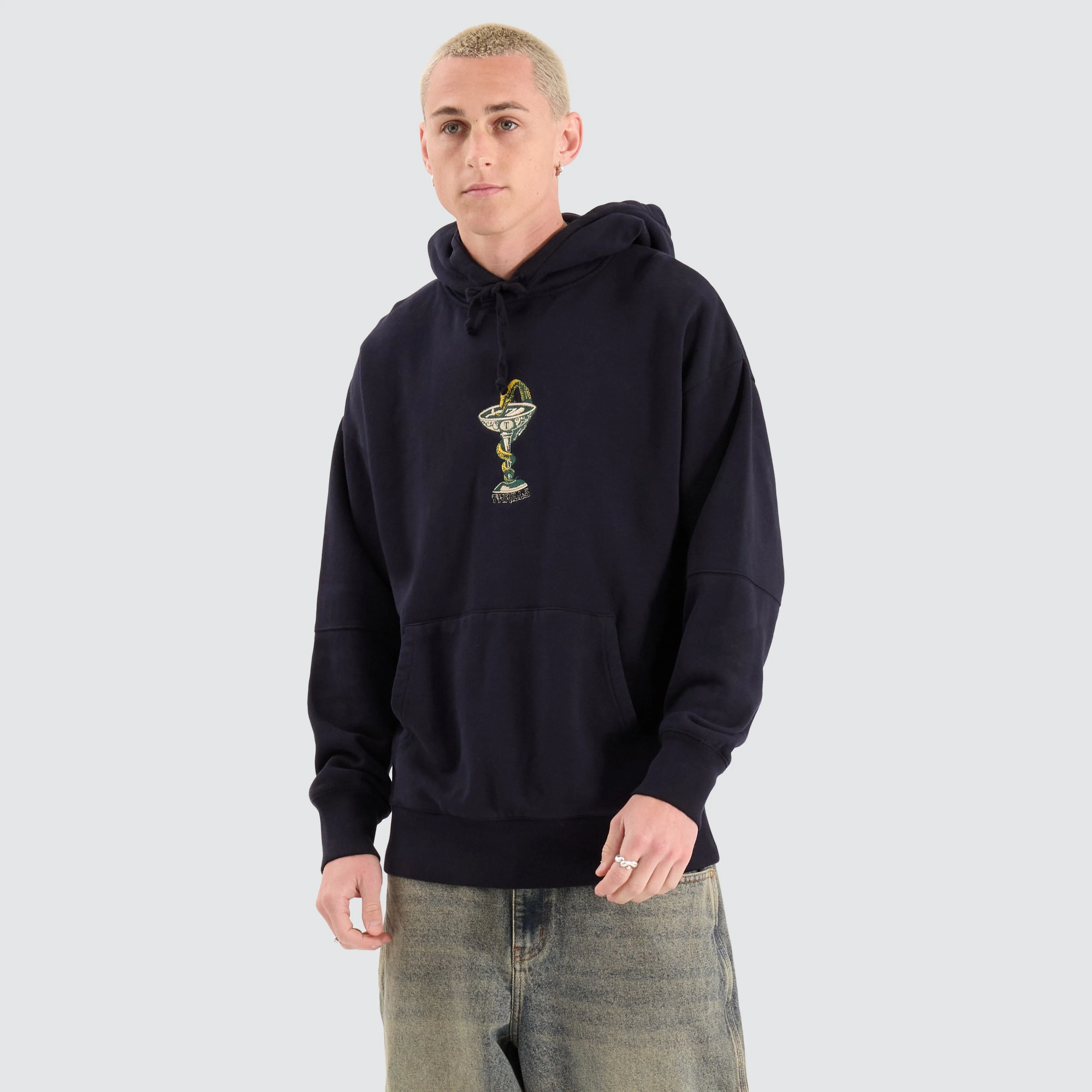 Thou Shall Not Slouch Midnight Blue Hoodie