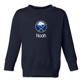 Toddler Buffalo Sabres Navy Personalized Pullover Sweatshirt