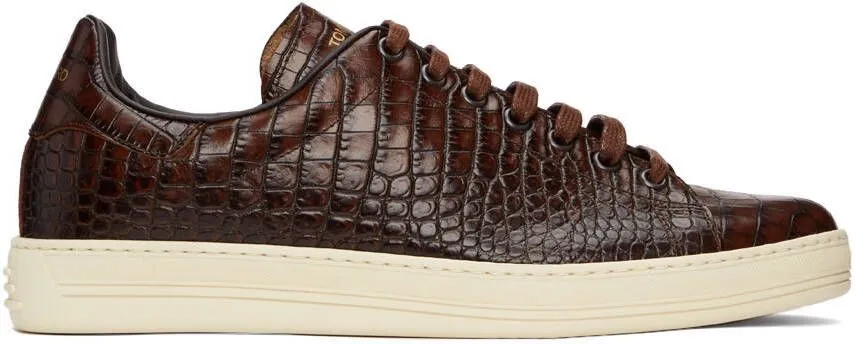 TOM FORD Brown Warwick Sneakers