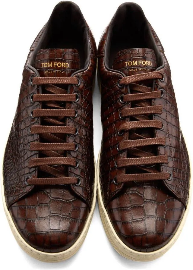 TOM FORD Brown Warwick Sneakers