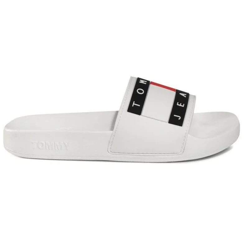 Tommy Hilfiger Tommy Jeans Flag Pool Slide W EN0EN00474-YBS flip-flops white