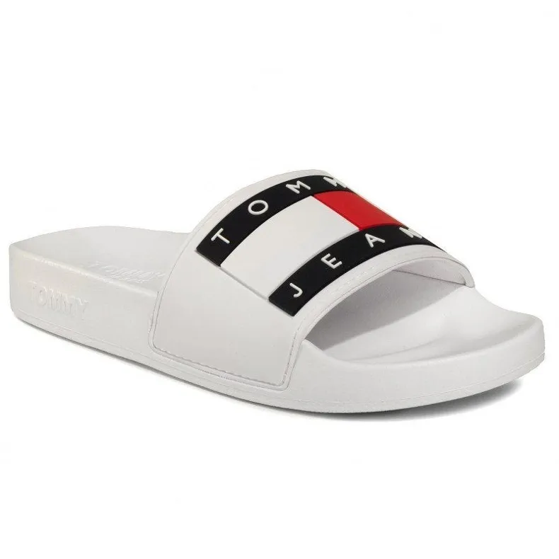 Tommy Hilfiger Tommy Jeans Flag Pool Slide W EN0EN00474-YBS flip-flops white