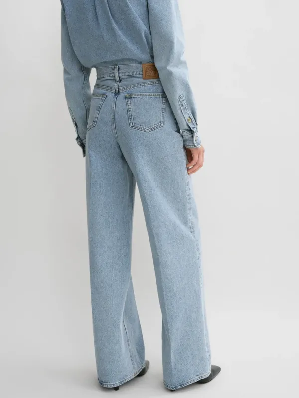 Toteme Wide Leg Denim Jeans Cool blue | Luxury and style at your fingertips