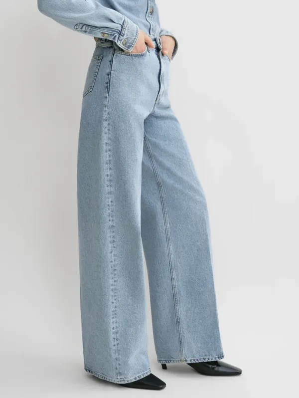 Toteme Wide Leg Denim Jeans Cool blue | Luxury and style at your fingertips