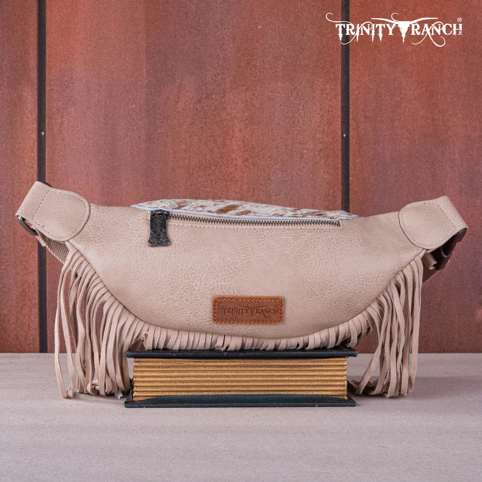 Trinity Ranch Genuine Hair-On Cowhide Fringe Belt Bag