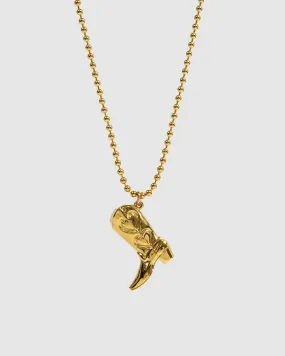 TwoJeys Boot Necklace Gold